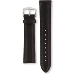 Hirsch Merino Replacement Watch Strap Black Genuine Untextured Leather 20mm With Free Connecting Pins -Fashion Watch Shop 01206050 2 20 1 06539.1442227114