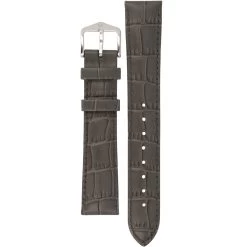 Hirsch Louisianalook Replacement Watch Strap Grey Alligator Embossed Leather 20mm With Free Connecting Pins -Fashion Watch Shop 03427030 2 18 1 39018.1496310561
