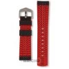 Hirsch Robby Replacement Watch Strap Black And Red Genuine High-Tech Leather 22mm With Free Connecting Pins -Fashion Watch Shop 0912094050 4 22 2 85502.1417023480