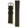 Hirsch Robby Replacement Watch Strap Black And Yellow Genuine High-Tech Leather 22mm With Free Connecting Pins -Fashion Watch Shop 0917294050 4 22 1 71523.1417023632