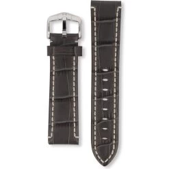 Hirsch Knight Replacement Watch Strap Grey Genuine Exotic Embossed Leather 22mm With Free Connecting Pins -Fashion Watch Shop 10902830 2 22 1 93820.1442230723