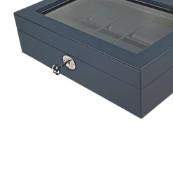 Orbit Navy Blue Leather Personalised Luxury Watch Box For 10 Watches OW202 -Fashion Watch Shop 10 92569.1638374737
