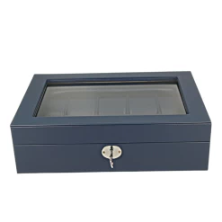 Orbit Navy Blue Leather Personalised Luxury Watch Box For 10 Watches OW202 -Fashion Watch Shop 12 17250.1638380823