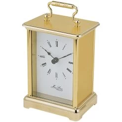 Woodford Gold-Tone Roman Dial OBIS Quartz Carriage Clock 1400