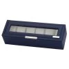 Mele And Co Jack 6 Piece Watch Box Bonded Leather In Blue 1583 -Fashion Watch Shop 1583 61660.1654076522