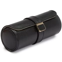 Wolf Palermo Double Watch Roll With Jewellery Case In Black Anthracite 213902 -Fashion Watch Shop 213902 2 25139.1675676717