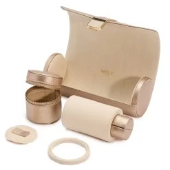 Wolf Palermo Double Watch Roll With Jewellery Case In Rose Gold 213916 -Fashion Watch Shop 213916 4 28835.1675677111