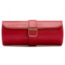 Wolf Palermo Double Watch Roll With Jewellery Case In Red 213972 -Fashion Watch Shop 213972 1 55551.1675676943