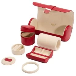 Wolf Palermo Double Watch Roll With Jewellery Case In Red 213972 -Fashion Watch Shop 213972 4 22590.1675676951
