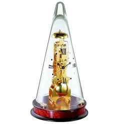Hermle 14-Day Strike Skeleton Movement Mahogany Table Clock 22716-070791