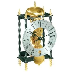 Hermle 14-Day Skeleton Movement Wrought-Iron Mantel Clock 22734-000701
