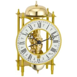 Hermle 14-Day Skeleton Movement Gold Table Clock 23004-000711