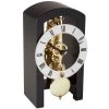 Hermle 14-Day Skeleton Movement Black Mantel Clock 23015-740721 -Fashion Watch Shop 23015 740721 98368.1655458825