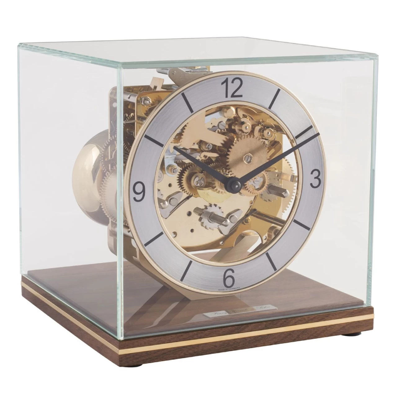 Hermle 8-Day Westminster Chime Movement Walnut Finish Mantel Clock 23052-030340 3 Hermle 8-Day Westminster Chime Movement Walnut Finish Mantel Clock 23052-030340