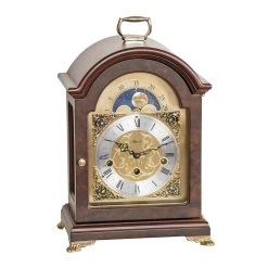 Hermle Mechanical Moonphase Westminster Chime Traditional Wooden Mantel Clock 23054-030340