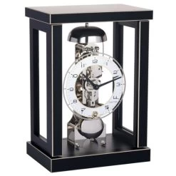 Hermle Mechanical 14-Day Power Reserve Black Mantel Clock 27-23056-740791