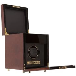WOLF Savoy Burlwood Single Watch Winder With Storage 454510 -Fashion Watch Shop 454510 2 45230.1618610090