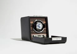 WOLF Roadstar Single Black With Aged Wood Watch Winder 457056 -Fashion Watch Shop 457056 RoadsterSingleWinder 02258.1615457412