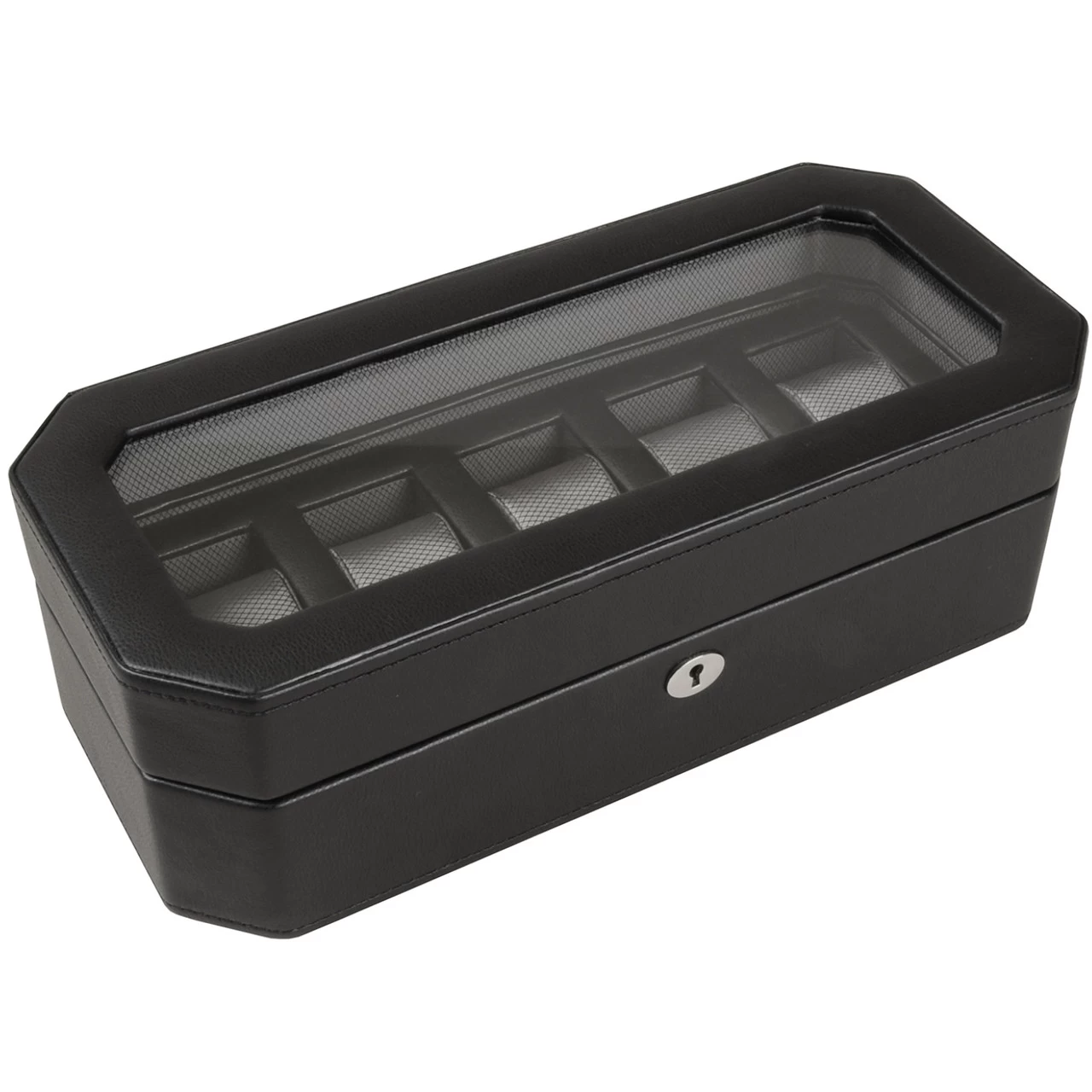 WOLF Windsor Black And Grey 5 Piece Watch Box 4583029 5 WOLF Windsor Black And Grey 5 Piece Watch Box 4583029 - Image 3