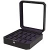 WOLF Windsor Black/Purple Wrist Watch Storage Box For 15 Watches 458503 -Fashion Watch Shop 458503 1 76598.1615896608 2