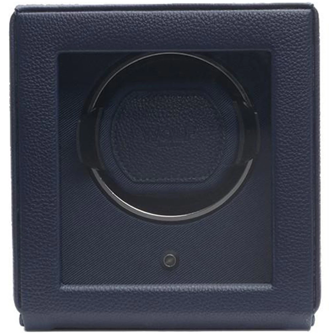 WOLF Cub Single Watch Winder With Glass Cover Navy Pebble Finish 461117