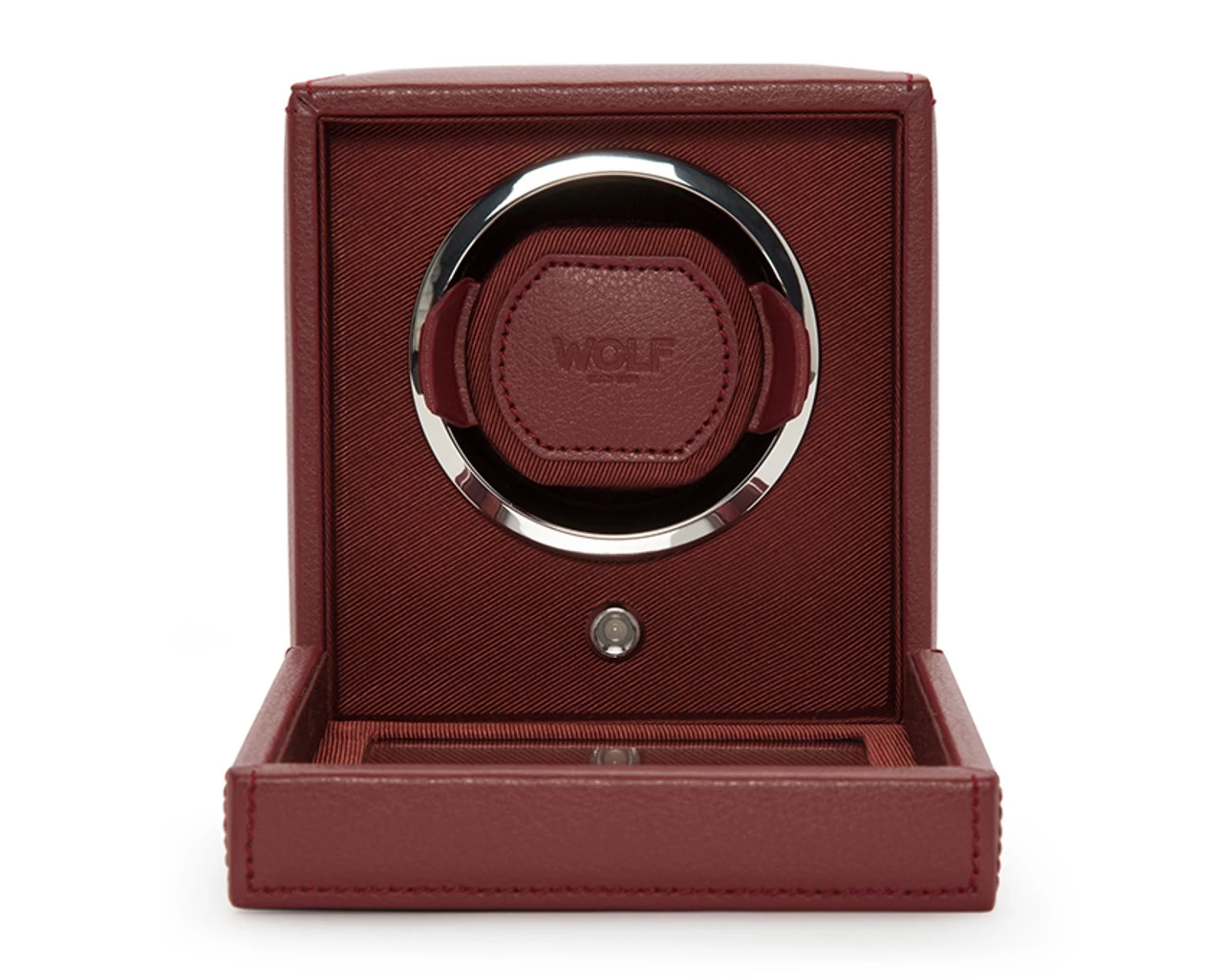 Wolf Cub Single Watch Winder With Glass Cover Bordeaux 461126