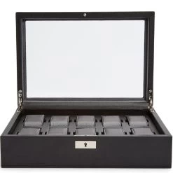 WOLF Viceroy 10 Piece Black Watch Box 466102