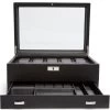 WOLF Viceroy 10 Piece Black Watch Box With Storage 466202 -Fashion Watch Shop 466202 10 22900.1619177443