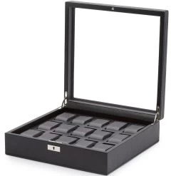 WOLF Viceroy 15 Piece Black Watch Box 466302