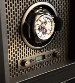 WOLF Axis Collection Powder Coat Single Watch Winder With Storage 469203 -Fashion Watch Shop 469203 AXIS single winder 96248.1615458087