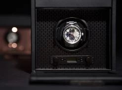 WOLF Axis Collection Powder Coat Single Watch Winder With Storage 469203 -Fashion Watch Shop 469203 AXIS single winder powder 60092.1615458134