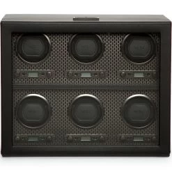 WOLF Axis Collection Powder Coat 6 Piece Watch Winder 469603