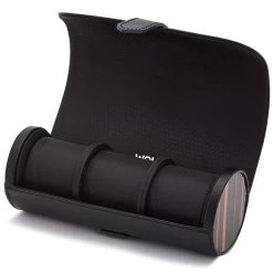 Wolf Roadster Watch Roll Vegan Leather In Black 477856