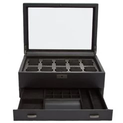 Wolf Axis 10 Piece Powder Coat With Drawer Watch Box 488203 -Fashion Watch Shop 488203 4 20320.1675754236