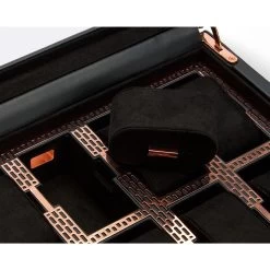 Wolf Axis 15 Piece Copper Plated Vegan Leather Watch Box 488316 -Fashion Watch Shop 488316 6 78427.1675754354