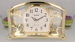 Rhythm Alarm Mantel Clock With Rotating Swarovski Crystal Pendulum 4SE535WR18 -Fashion Watch Shop 4SE535WR18 6 94471.1426696962