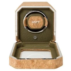 Wolf Cortica Single Watch Winder With Khaki Green Interior 668161 -Fashion Watch Shop 668161 2 54052.1679982400