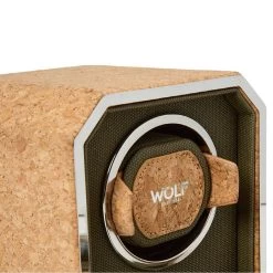Wolf Cortica Single Watch Winder With Khaki Green Interior 668161 -Fashion Watch Shop 668161 5 73798.1679982405
