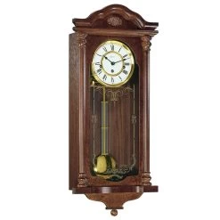 Hermle Fulham Mechanical Westminster Chime Walnut Finish Wall Clock 70509-030341