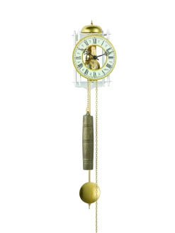 Hermle Mechanical Skeleton Wrought Iron White Wall Clock With Pendulum 70733-000711