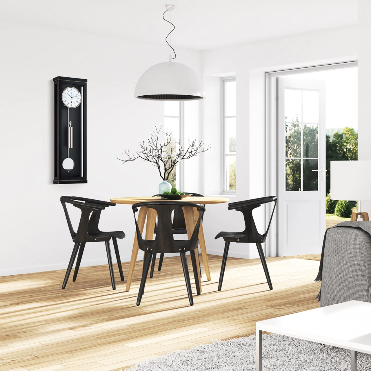 Hermle Mechanical Regulator 31 Day Ice Beech Pendulum Wall Clock 70996-T30761 4 Hermle Mechanical Regulator 31 Day Ice Beech Pendulum Wall Clock 70996-T30761 - Image 2