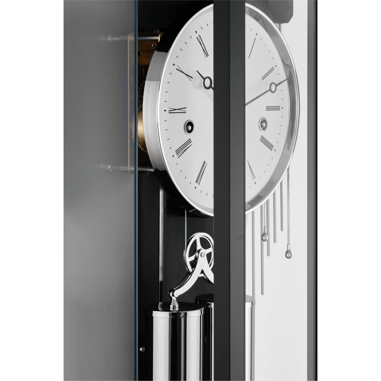 Hermle Regulator Mechanical Movement 8 Day Westminster Chime Black Clock 71009-740351 6 Hermle Regulator Mechanical Movement 8 Day Westminster Chime Black Clock 71009-740351 - Image 4
