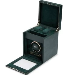 WOLF British Racing Green Single Watch Winder With Storage 792141 -Fashion Watch Shop 792141 1 00008.1616644171