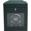 WOLF British Racing Green Single Watch Winder With Storage 792141 -Fashion Watch Shop 792141 68766.1616644194