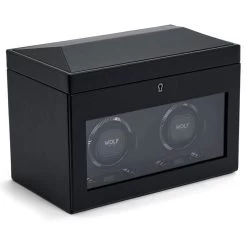 Wolf British Racing Double Watch Winder With Storage In Black 792202 -Fashion Watch Shop 792202 3 1 15767.1675321966