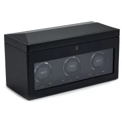Wolf British Racing Triple Watch Winder With Storage In Black 792302 -Fashion Watch Shop 792302 3 1 09744.1675321888