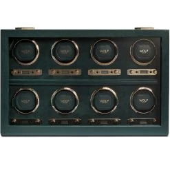 WOLF British Racing Green 8 Piece Watch Winder 792541