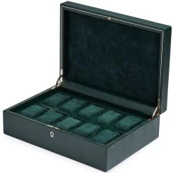 WOLF British Racing Green 10 Piece Watch Box 792741