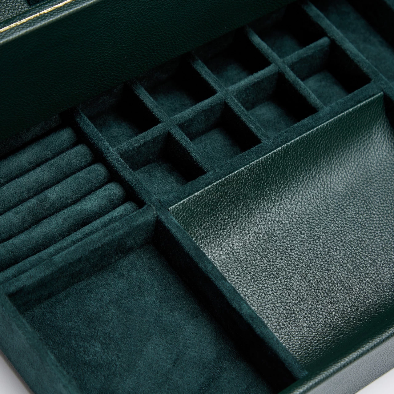 WOLF British Racing Green 10 Piece Watch Box With Storage 792841 9 WOLF British Racing Green 10 Piece Watch Box With Storage 792841 - Image 7