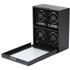Wolf British Racing 4 Piece Watch Winder In Black 793002 -Fashion Watch Shop 793002 2 51928.1675322040
